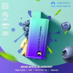 Hayati Flavours Ireland | Hayati Duo Mesh Disposable Sour Apple Blueberry FD082188