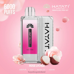 Hayati Flavours Ireland | Hayati Infinity 6000 Pod Kits Rose Lychee FD082158