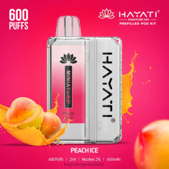 Hayati Ireland | Hayati Miniature 600 Pod Kits Peach Ice FD08241