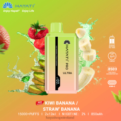 Hayati Vape Ireland | Hayati Pro Ultra Disposable 15000 Puffs Kiwi Banana/Strawberry Banana FD082222