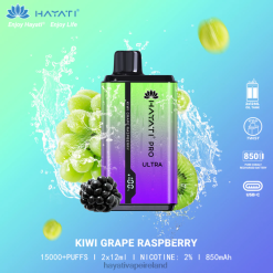 Hayati Vape Ireland | Hayati Pro Ultra Disposable 15000 Puffs Kiwi Grape Raspberry FD082202