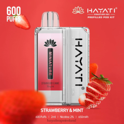Hayati Vape Price | Hayati Miniature 600 Pod Kits Strawberry & Mint FD08246