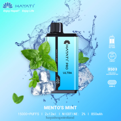 Hayati Vape Price | Hayati Pro Ultra Disposable 15000 Puffs Mento's Mint FD082206