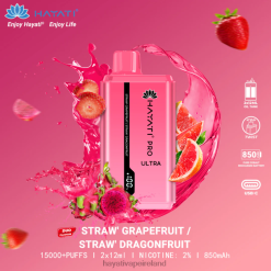Hayati Vape Price | Hayati Pro Ultra Disposable 15000 Puffs Strawberry Grapefruit/Strawberry Dragonfruit FD082226
