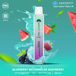 Hayati Vape Review | Hayati Pro Mini Disposable Blueberry Watermelon Raspberry FD08225