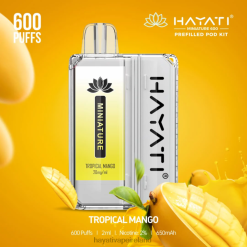 Hayati Vape Shop | Hayati Miniature 600 Pod Kits Tropical Mango FD08249